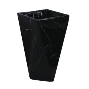 LAVABO PEDESTAL PRISMA MARMOL NEGRO - BANOVA