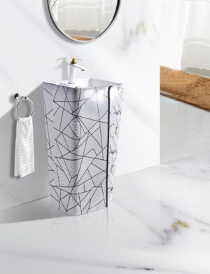 LAVABO PEDESTAL MODERN GEOMETRIC ART - BANOVA