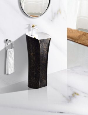 LAVABO PEDESTAL LOTO BLACK - BANOVA