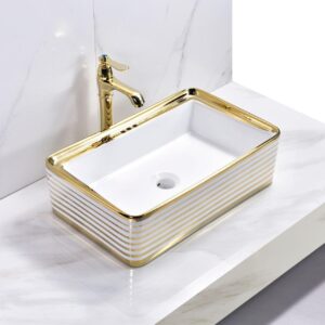 LAVABO ART BASIN GOLD LINES - BANOVA