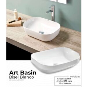 LAVABO ART BASIN BISEL BLANCO - BANOVA