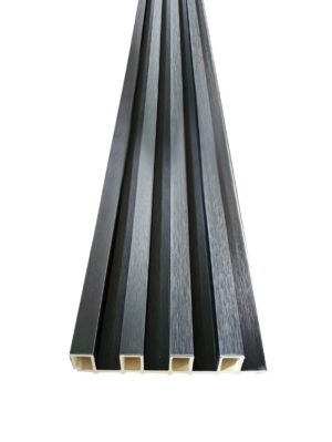 MURO INTERIOR TIPO LAMBRIN NEGRO MATE (2.9m x 16cm cubre 6.49mts x caja) 14 pcs